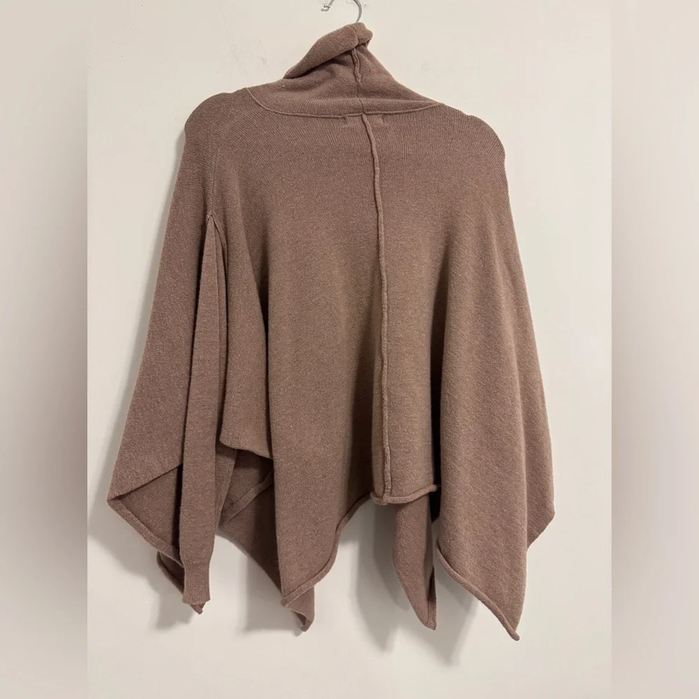 By Together Cozy Brown Poncho Sweater - Picture 3 of 3